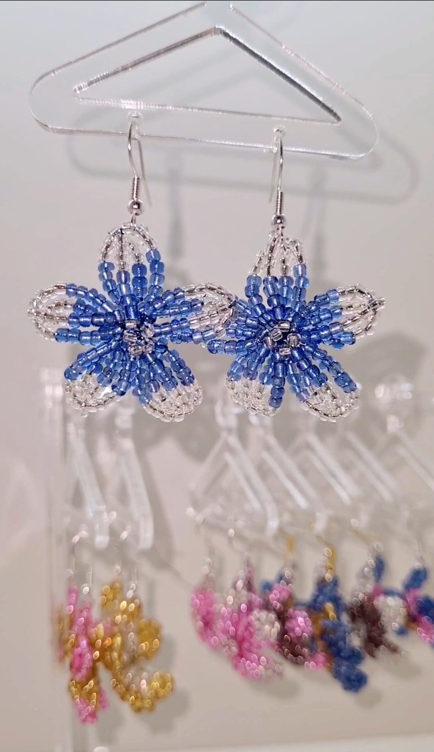 Silver & Blue Weather Glass Earrings