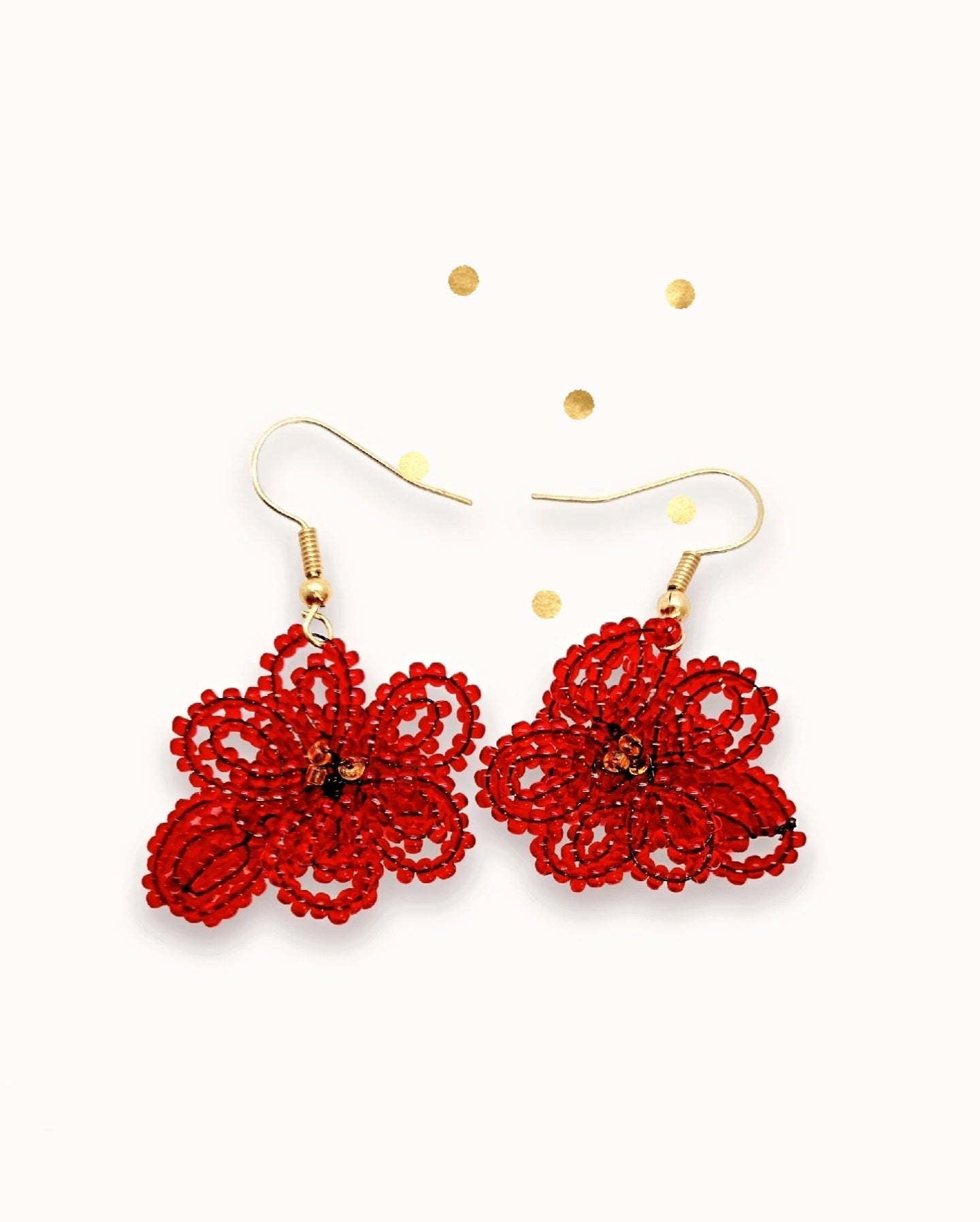 Chinese Hibiscus Earrings