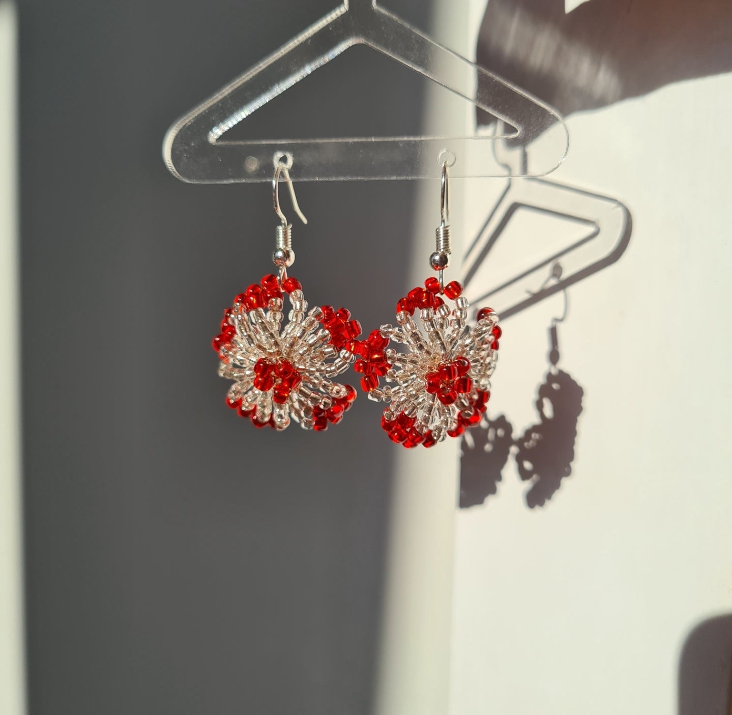 Red & Silver Weather Glass Earrings